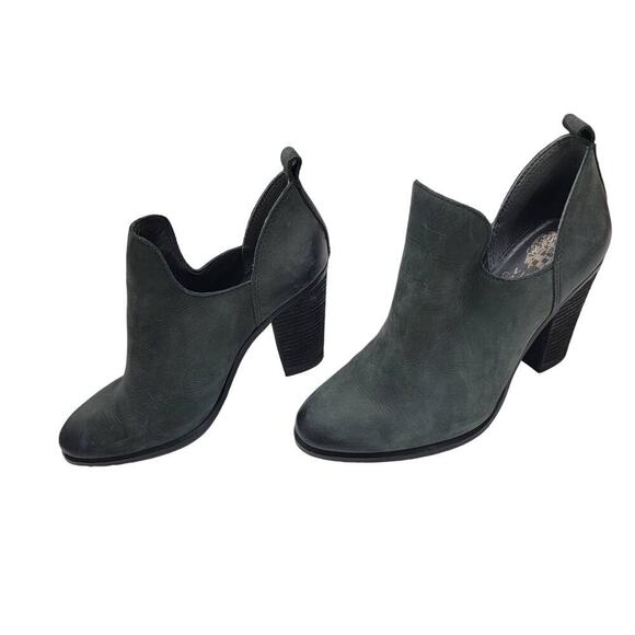 Vince Camuto Federa Booties 7 / 37 Side Cut Out 3 inch Heel Grey - Picture 2 of 10